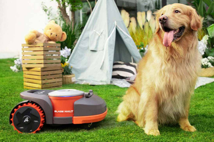 Robotická kosačka segway prekážky