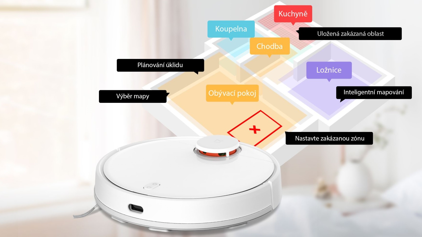 inteligentné mapovanie miestností xiaomi roborock s5 max