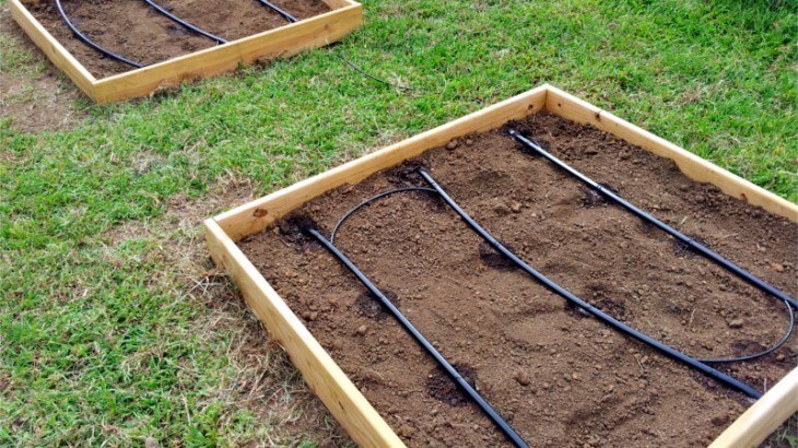 Schéma rozvodu hadice na kvapkovú závlahu