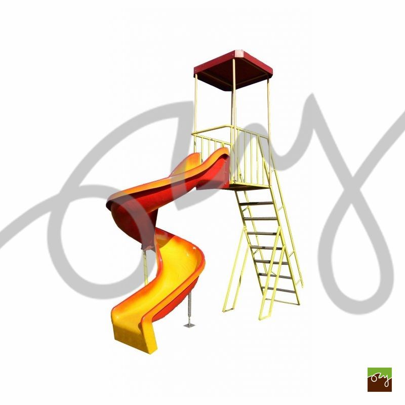 Detská šmýkačka zelená P213 točená