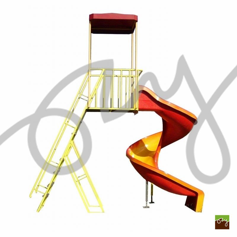 Detská šmýkačka zelená P213 točená