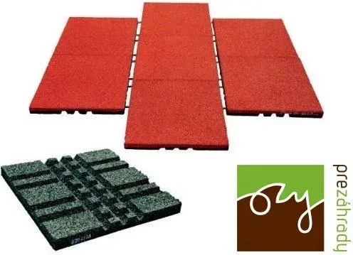 Profilovaná gumená dlažba Pin-Hole 40 čierna