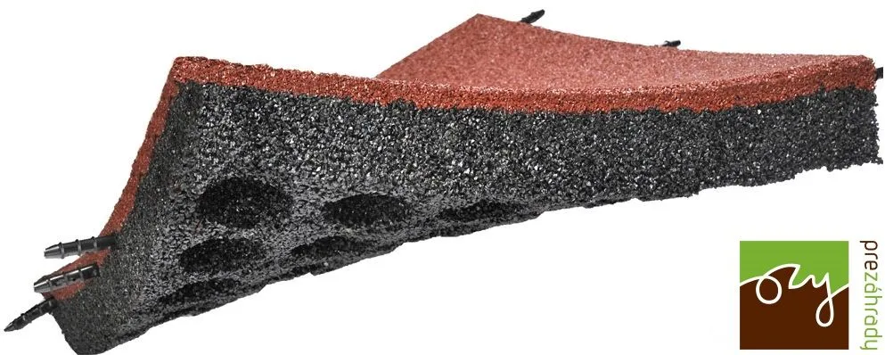 Profilovaná gumená dlažba Pin-Hole 45 zelená