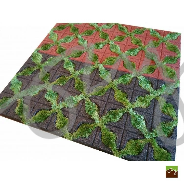 Gumový zatrávňovač Grassring 45 - zelený