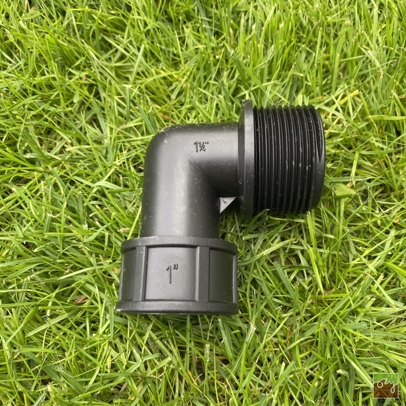 Plastové redukované koleno 5/4" VOZ x 1" VNZ