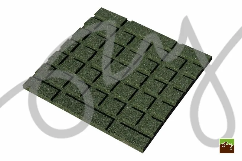 Profilovaná gumená dlažba Hobby Terasa 25 zelená