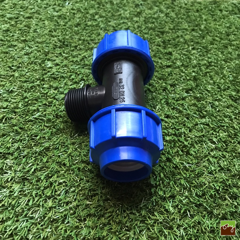 PP T-kus na PE potrubie Ø32mm 1" VOZ