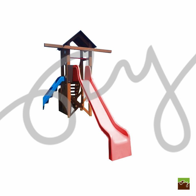 Detská šmýkačka červená RP312 s prírubou