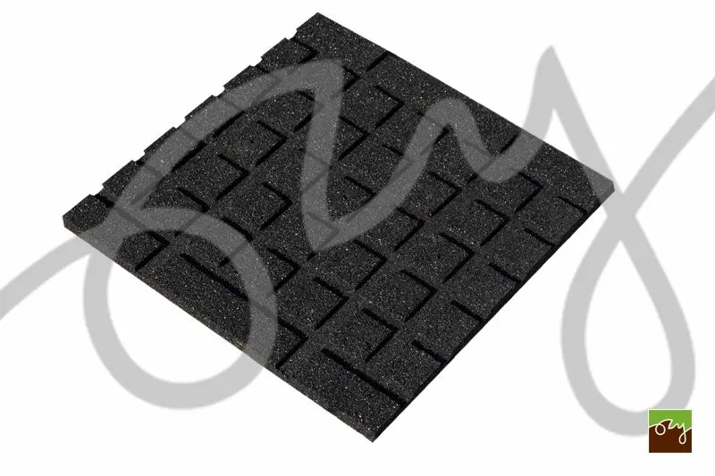 Profilovaná gumená dlažba Hobby 25 čierna