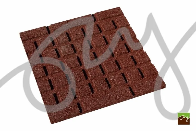 Profilovaná gumená dlažba Hobby Terasa 25 červená
