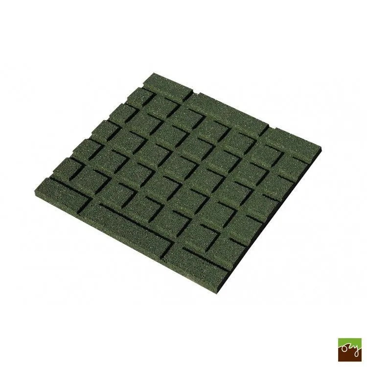 Profilovaná gumená dlažba Hobby 25 zelená