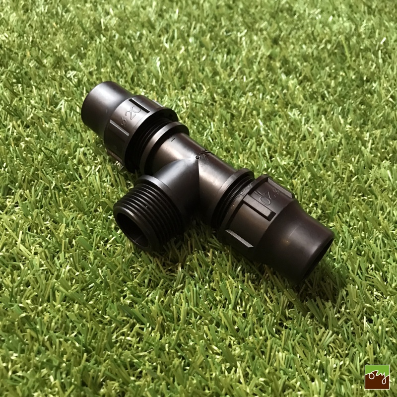 Skrutkovací T-kus Ø20mm x 3/4" VOZ