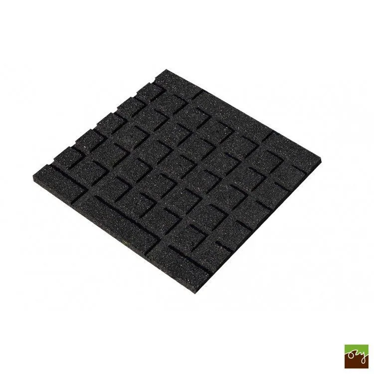 Profilovaná gumená dlažba Hobby 25 čierna