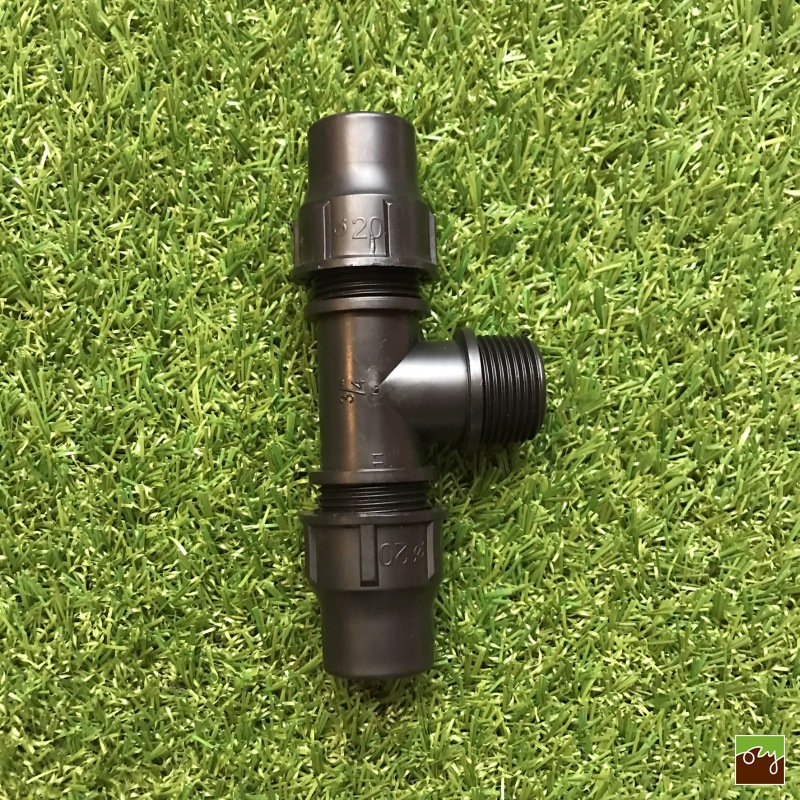 Skrutkovací T-kus Ø20mm x 3/4" VOZ