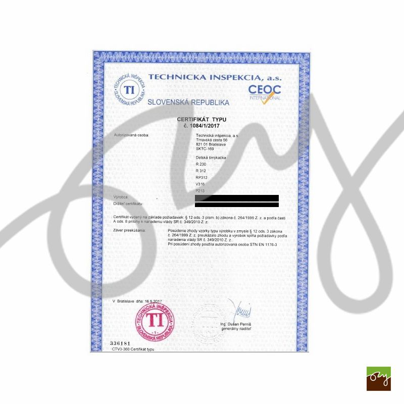 Detská šmýkačka červená V316 vlnitá