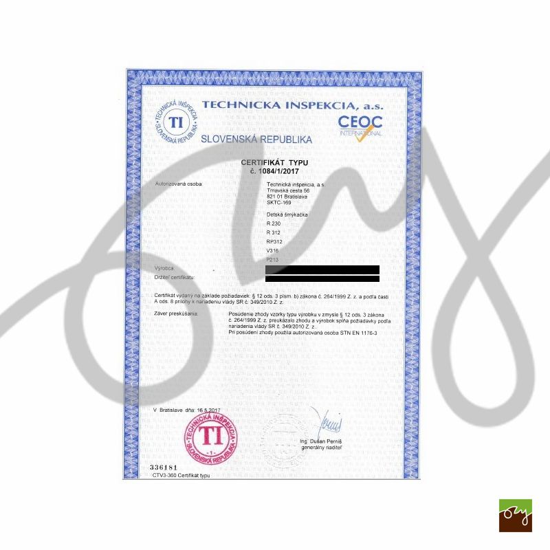 Detská šmýkačka červená RP312 s prírubou