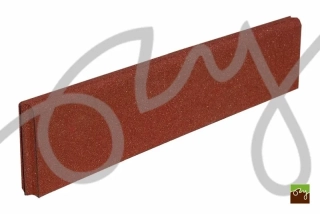 Gumový obrubník (ukončovací diel) červený