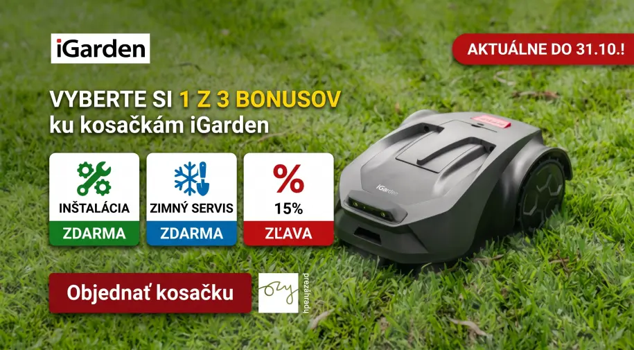 Banner upozorňujúci na jesenný akciu iGarden