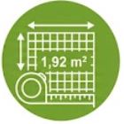Maximálna plocha 1,92 m²