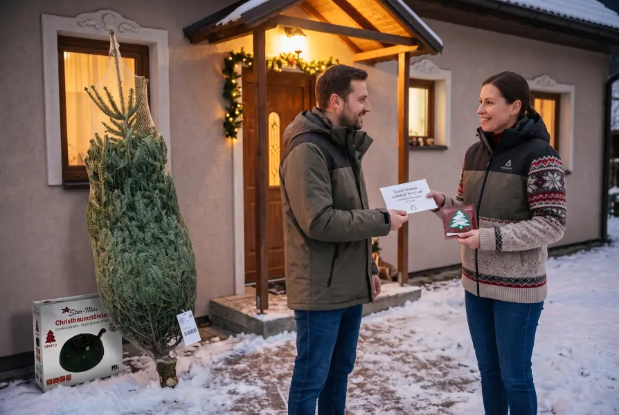 Odovzdávanie vianočného stromčeka zamestnancovi - kompletný balíček