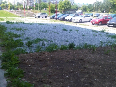 príprava pôdy na parkovisko