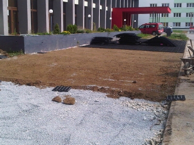 úprava parkovacej plochy