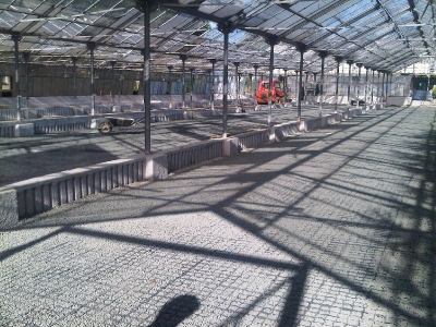 zhotovená podlaha do skleníka