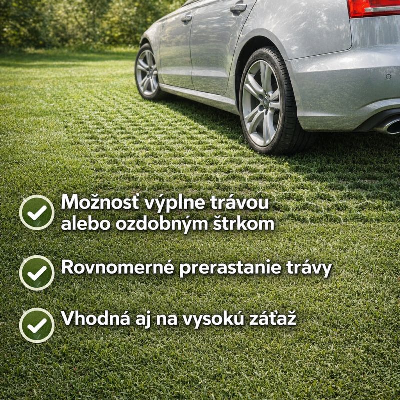Zatrávnená parkovacia plocha