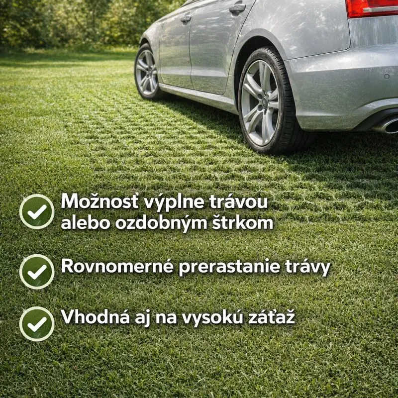 Zatrávnená parkovacia plocha